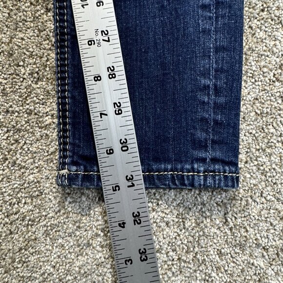 Miss Me Jeans Womens 26x31 Blue Signature Skinny Flap Pockets Distressed Denim - Picture 11 of 13